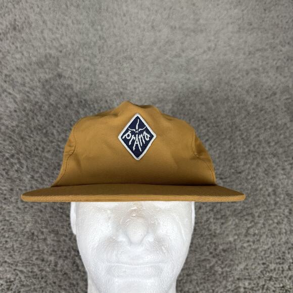 PrAna Hat Cap Snap Back Mens One Size Brown Recycled Polyester Patch Logo - Picture 2 of 10